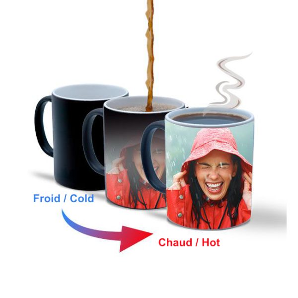 Tasse à café activée par la chaleur –