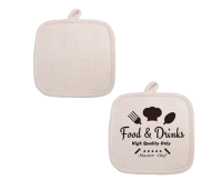 manique cuisine aspect lin imprimée une face