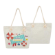 sac de plage type lin personnalisé