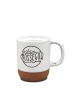 Mug blanc personnalisable isotherme céramique base liége
